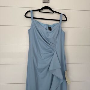 Adrianna Papell Women’s 16 Blue Ruffle Long Dress New